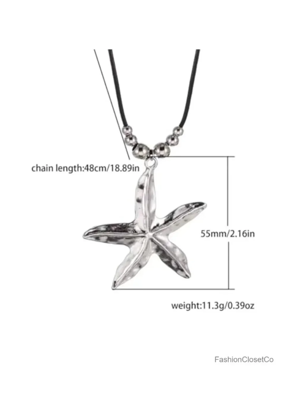 Starfish Pendant Necklace Gold Ocean Jewelry for Women Halloween Beach Vacation